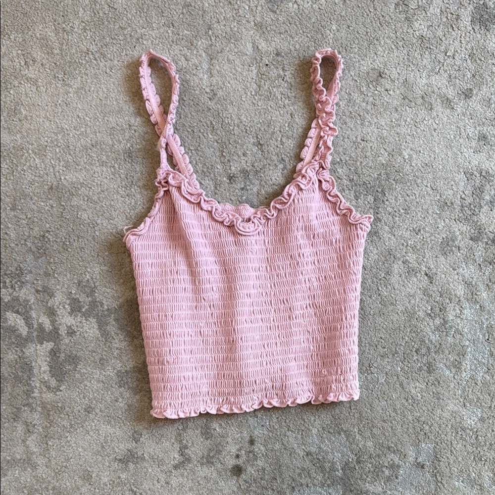 Pink Ruffled Women's Top